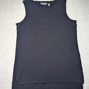 Athleta Womens Black Tencel Blend High Low Side Slit Athletic Tank Top Size M